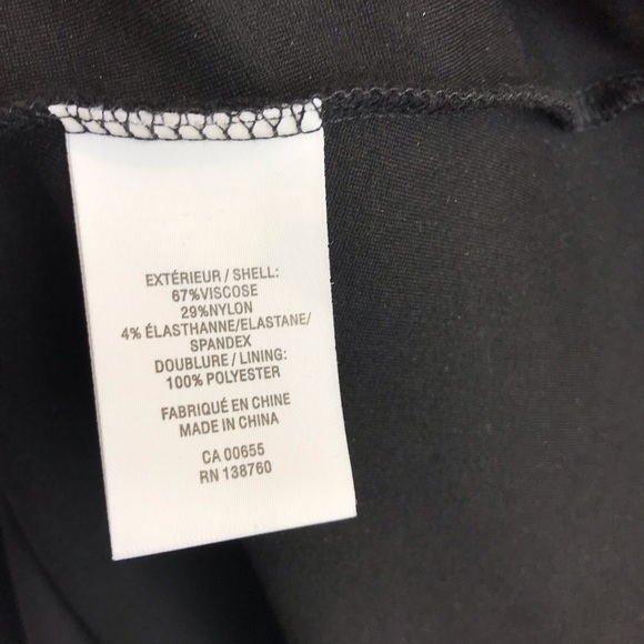 Reitman's Plus Size 2X Sheath Dress in Black Ponte Knit, Short Sleeves - Picture 9 of 9